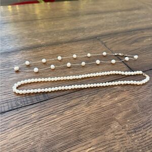Elegant Pearl Necklace Set